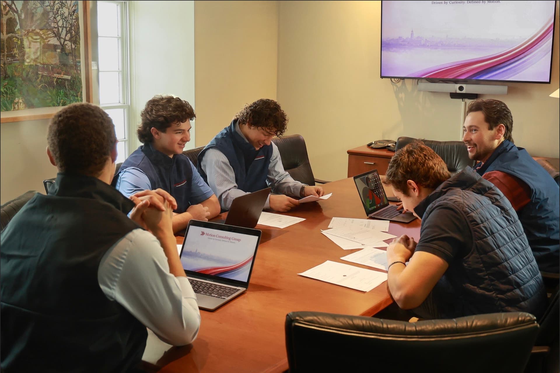 The Inertia Group team in strategy session